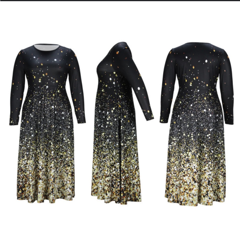 XXL Dress Black and gold